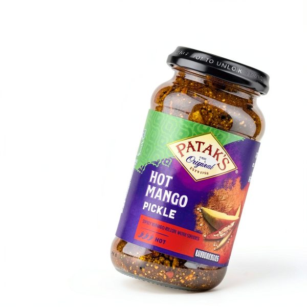 Patak's Hot Mango Pickle 10oz Jar Authentic Indian Relish-2