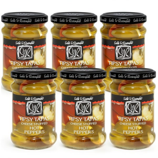 Tipsy Tapas Cheese Stuffed Hot Peppers 8.8 Ounce 6pk-0