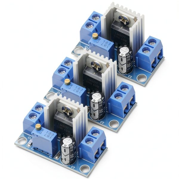 3PCS LM317 Adjustable Voltage Regulator Power Supply LM317 DC-DC 4.2-40V to 1.2-37V Step Down Buck Converter Board Module-0