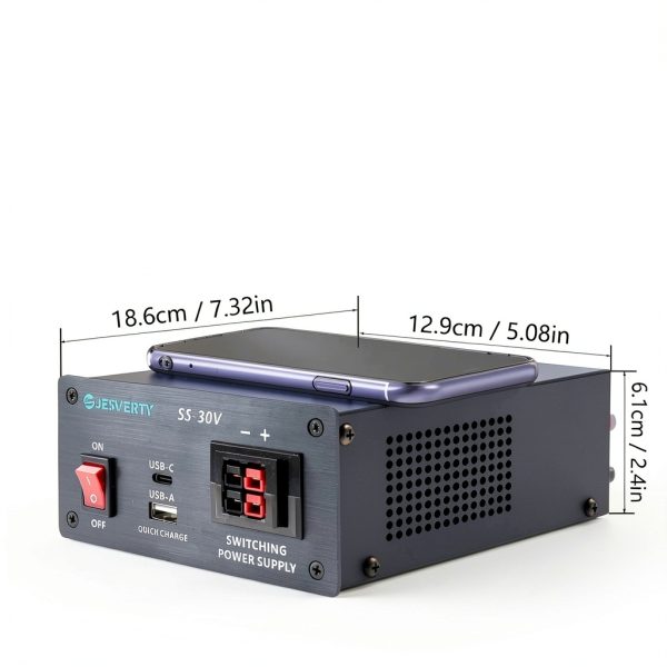 SS30V 13.8V 30A DC Power Supply Compact with USB-C Quick-Charge-1