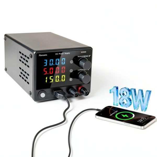 Ransanx DC Power Supply Variable 30V 5A Bench with 4 Digit LED Display-3