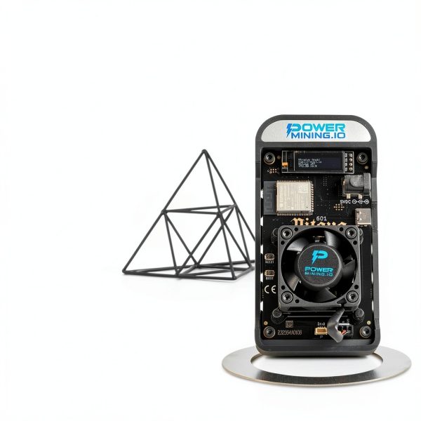 Bitaxe Gamma 602 ASIC Bitcoin Miner | 1.1 TH/s @ 18W | BM1370 Chip (Antminer S21 Pro) | Wi-Fi | USB-C | AxeOS | Open Source | Made in Europe | Incl. Power Supply & Stand-2